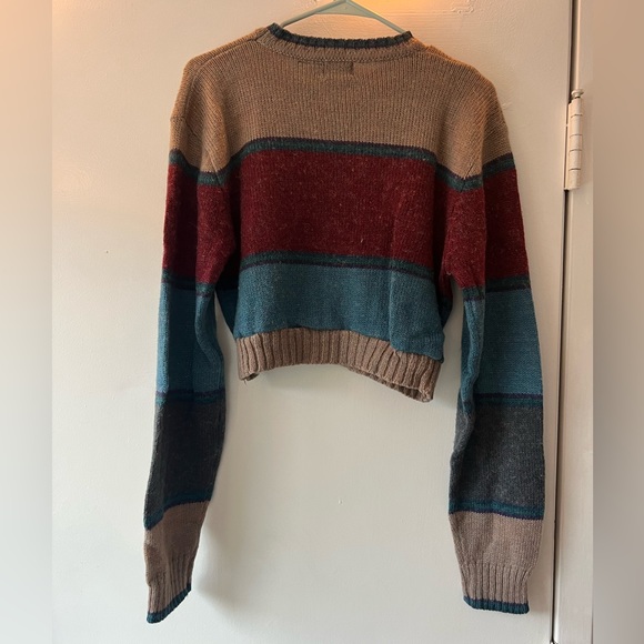Cropped striped vintage wool sweater - Picture 2 of 6